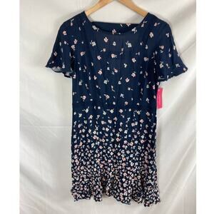 NWT xhilaration floral short sleeve dress M